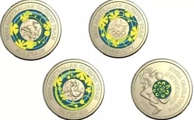 4x 2$ Paris Olympic Coins - CIRCULATED SET